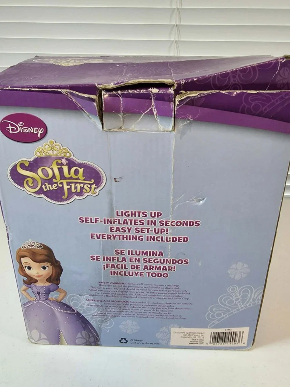 SOFIA THE FIRST AIRBLOWN INFLATABLE DISNEY LIGHT UP 3.5 FT. TALL